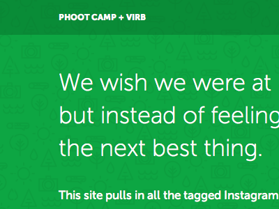Phoot Camp + Virb design museo patterns photos trees virb