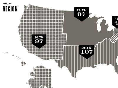 Maps! grey infographic map regions us