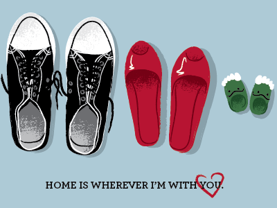 Clark Family Portrait converse home illustration shoes