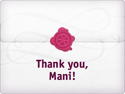 Dribbble Thanks thank you