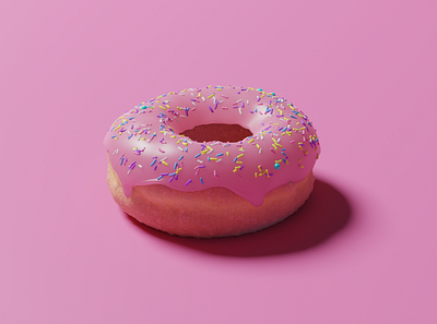 Beginner Donut 3d blender graphic design
