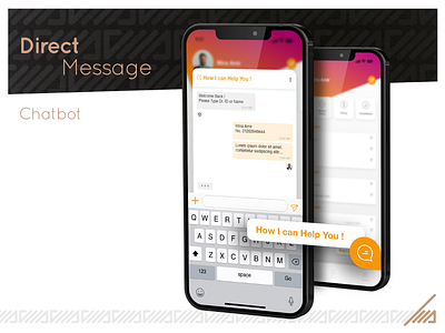 Direct Message (chatbot) branding dailyui design direct message illustration logo mobile app ui uidesign uiux design ux vector