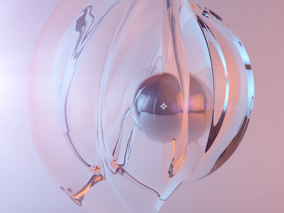 Orb 3d art animation cinema 4d design liquid motion orb particles pink sphere transformation transparent