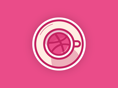 Dribbble sticker ball coffee cup dribbble mule pink playoff