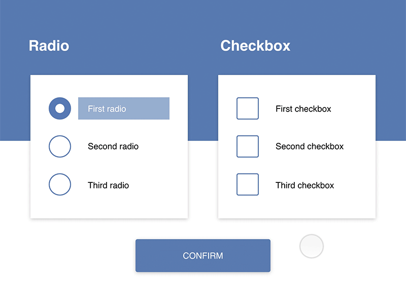 Radios and Checkboxes animation check checkbox interaction principle radio ui