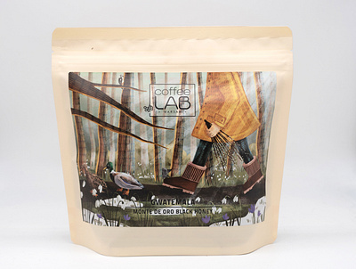 Illustration for CoffeeLab packaging adobe photoshop artwork coffee label coffee packaging digital art digital illustration illustration label design packaging photoshop wacom