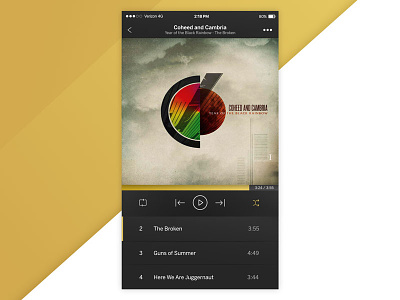Music Player UI album dailyui macaffinity mobile music player playlist ui