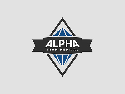 Alpha Team Medical Emblem branding design graphic design icon logo typography