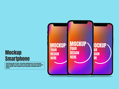 Mockup Smartphone 3d branding graphic design mockup motion graphics ui