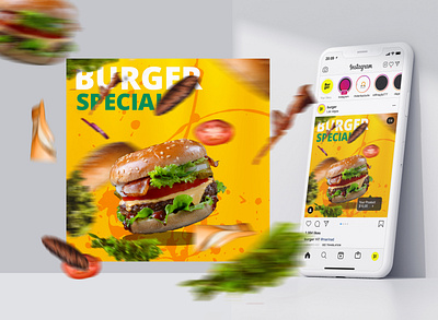 Design promotion burger social