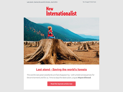 New Internationalist email newsletter redesign email new internationalist newint newsletter