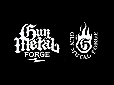 Logo for a Blacksmith best made blackletter blacksmith fire forged gun gunmetal heritage tool logo