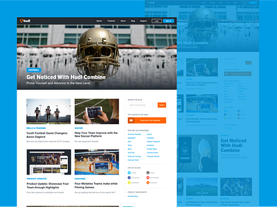 Blog Re-Design blog hudl social media sports web web design website
