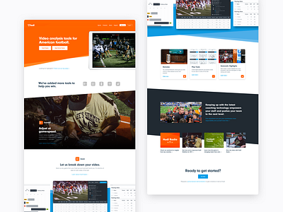 Hudl for Football app design football grid layout sports technology typography ux web web design website