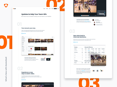 What's New With Basketball Page basketball grid layout typography ui updates ux web web design website