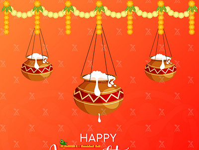 Happy janmashtami celebrations design flat template