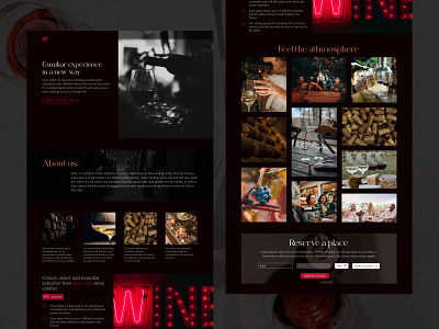 Landing page | Wine tasting | Daily UI 003