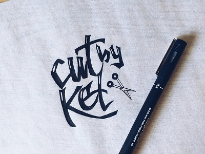 Logo for Cut by Kel handlettering lettering logo type typography