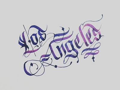 Los Angeles Calligraphy calligraphy gothic handlettering lettering