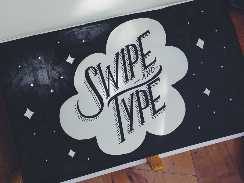 Swipe + Type Threeologie handwritten handlettering lettering brush lettering