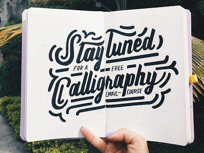 Free E Course! calligraphy handlettering lettering typography