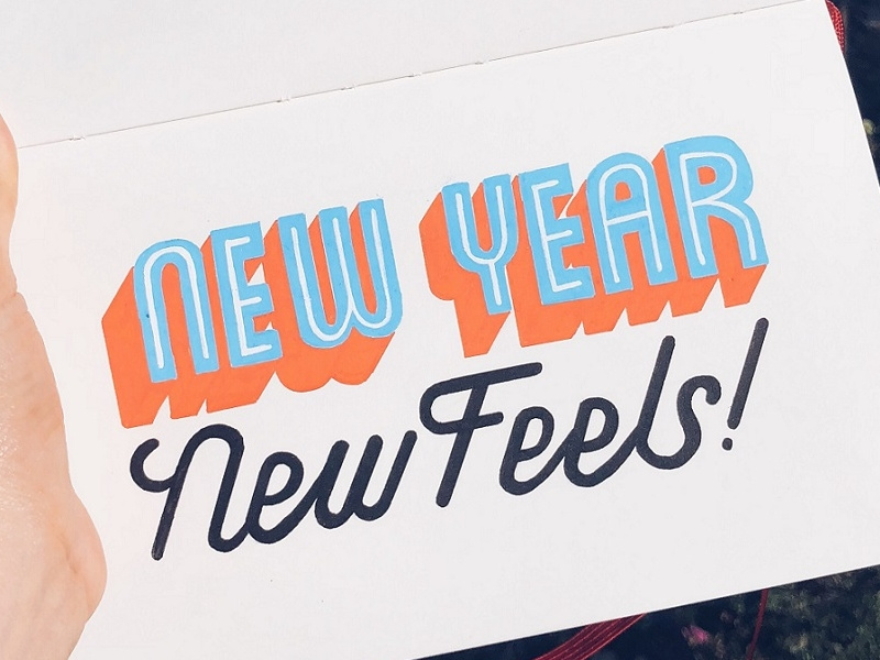 Happy New Year Lettering! typography type letters lettering handlettering
