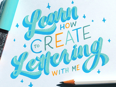 Learn how to Create Handlettering art brush lettering calligraphy design graphic design hand lettering handlettered handlettering handwritten illustration lettering letters type typography