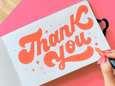Thank You Lettering art brush lettering calligraphy design hand lettering handlettered handlettering handwritten illustration lettering letters type typography