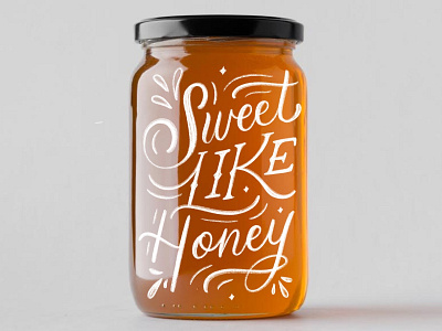 Sweet Like Honey art brush lettering calligraphy design graphic design hand lettering handlettered handlettering handwritten illustration lettering letters logo type typography