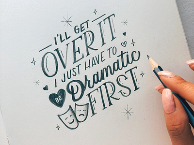 Dramatic Lettering art brush lettering calligraphy design hand lettering handlettered handlettering handwritten illustration lettering letters type typography