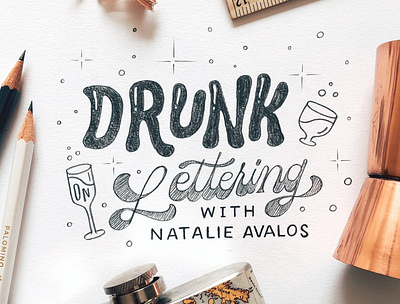 Drunk on Lettering art calligraphy design hand lettering handlettered handlettering lettering letters type typography