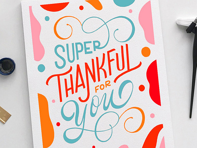 Thank You Card art calligraphy design hand lettering handlettered handlettering lettering letters type typography