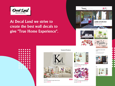 Decal Land Website Design branding design ecommerce ecommerce design ecommerce store ecommerce web design ecommerce website graphic design shopify website ui ux ux ui wallpaper designs