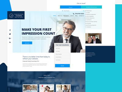 Corporate & Family Counseling Website Design adobe photoshop adobe xd branding counseling counseling website design logo ui ux ui web design website website designer wordpress wordpress designer wordpress development