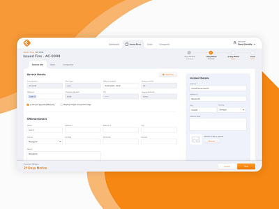 Dashboard Fine Collection Overview admin admin interface admin panel design admin pannel dashboard dashboard design design fine collection fines interactions interface design real time smartcity traffic fine ui ux ux ui