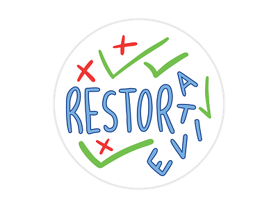 Restorative | 34 Clifton Strengths 34 clifton design dribbble hello icon logo restorative space sticker sticker design strategic strengths vector