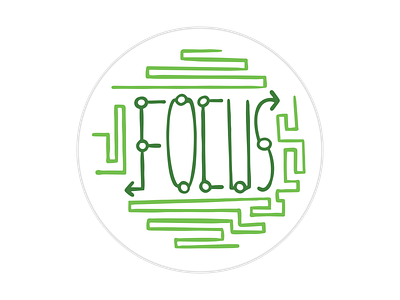 Focus 34 clifton design dribbble hello icon logo space sticker sticker design strategic strengths vector