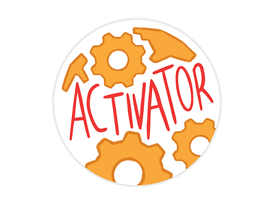 Activator 34 clifton design dribbble hello icon logo space sticker sticker design strategic strengths type typography vector