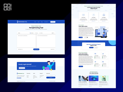 Paraphrasing Tool Landing Page branding design graphic design illustration logo ui ux web design web development wordpress