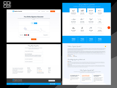 SIGNATURE GENERATOR WEBSITE branding design graphic design illustration logo ui ux web design web development wordpress