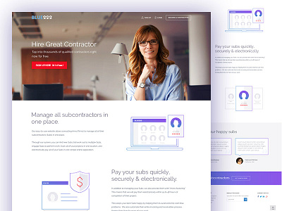 Blue22: Website Design clean concept homepage landing page material design minimalistic psd responsive ui ui design user interface website. web