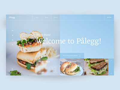 Palegg Sandwich Artists clean concept food interface metro modern norway sandwich uiux web design