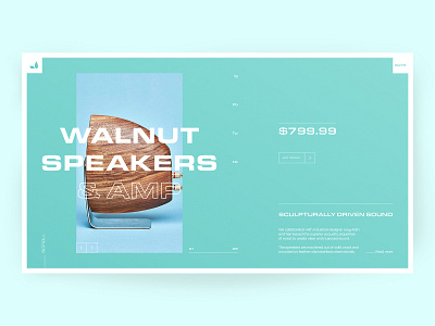 Grovemade Walnut Speaker Product Page clean concept grovemade interaction interface landing page layout minimal modern product page ui uiux ux web design
