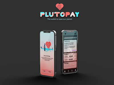 PlutoPay - The Wallet to Save Our Planet charity donate e wallet pluto ux uxdesign wallet