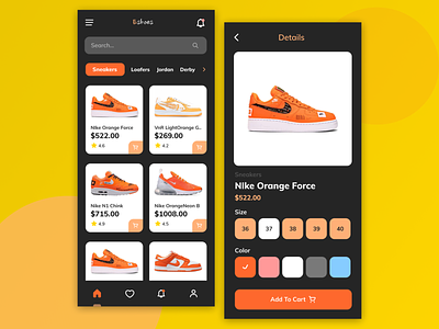 Shoes App Mobile Design