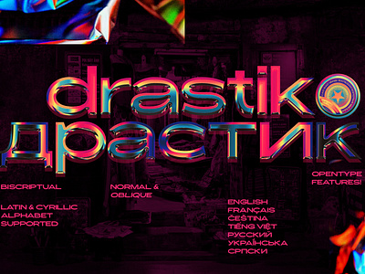 Drastik Typeface - Latin & Cyrillic Support