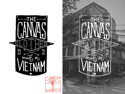 The Canvas Branding bnw branding canvas clothes handmade hanoi hipsterism indie logo retro vietnam vintage