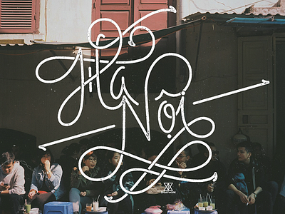 Hanoi hanoi lettering swash type typography vietnam