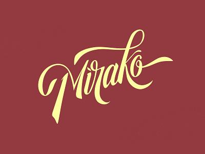 Mirako branding hand hanoi lettering logo miracle mirako typography vietnam