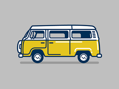Vintage Volkswagon Van Icon icon icons illustration transportation van vector vintage volkswagen